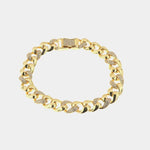 Bracciale in Argento 925 catene con maglie e chiusura impreziosite da zirconi bianchi