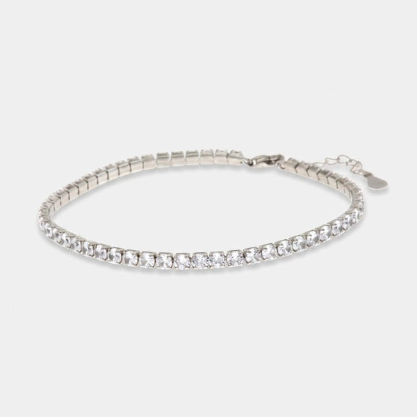 Bracciale in Argento 925 tennis impreziosito da zirconi quadrati bianchi BYSIMON - gioiello BySimon
