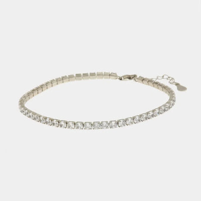 Bracciale in Argento 925 tennis impreziosito da zirconi quadrati bianchi BYSIMON - gioiello BySimon