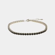Bracciale in Argento 925 tennis impreziosito da zirconi neri