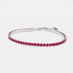 Bracciale in Argento 925 tennis impreziosito da zirconi viola - BYSIMON gioielli