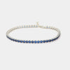 Bracciale in Argento 925 tennis impreziosito da zirconi blu