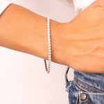 Bracciale in Argento 925 tennis impreziosito da zirconi bianchi - BYSIMON gioielli