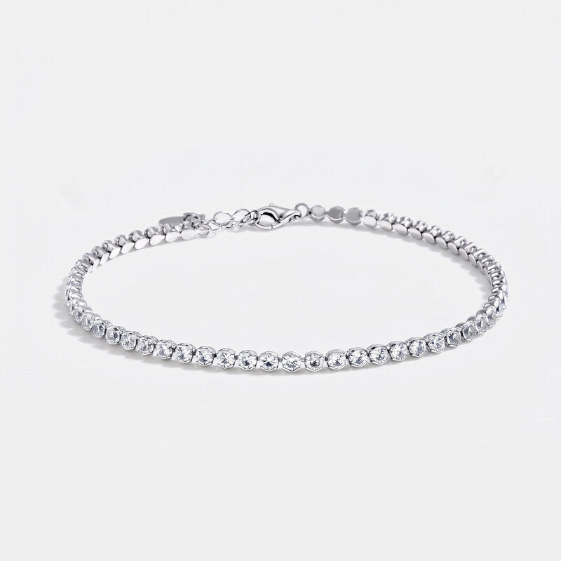 Bracciale in Argento 925 tennis impreziosito da zirconi bianchi - BYSIMON gioielli