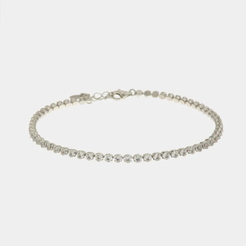 Bracciale in Argento 925 tennis impreziosito da zirconi bianchi - BYSIMON gioielli