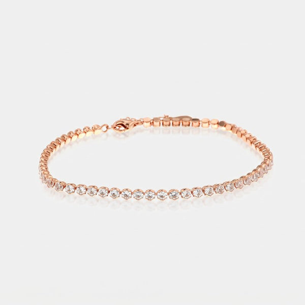 Bracciale in Argento 925 tennis impreziosito da zirconi bianchi - BYSIMON gioielli