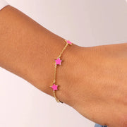 Bracciale in Argento 925 con stelle impreziosite da smalti colorati