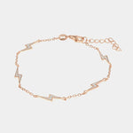Bracciale in Argento 925 con fulmini impreziositi da smalto bianco