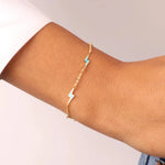 Bracciale in Argento 925 con fulmini smaltati turchese