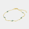 Bracciale in Argento 925 con fulmini smaltati turchese