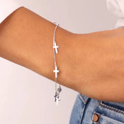 Bracciale in Argento 925 con croci pendenti