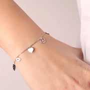 Bracciale in Argento 925 con ciondoli pendenti