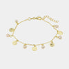 Bracciale in Argento 925 con perle e smile pendenti