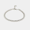 Bracciale in Argento 925 con cuori in zirconi bianchi