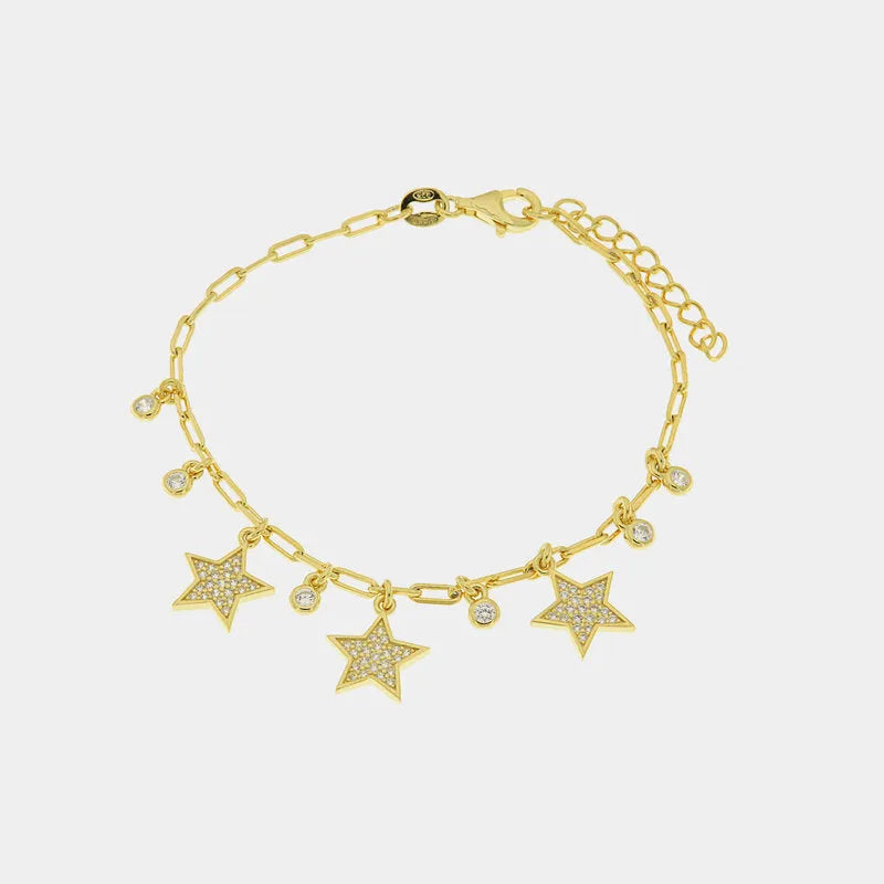 Bracciale in Argento 925 con stelle pendenti