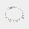 Bracciale in Argento 925 con cuori pendenti