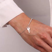 Bracciale in Argento 925 con chiave impreziosita da zirconi bianchi