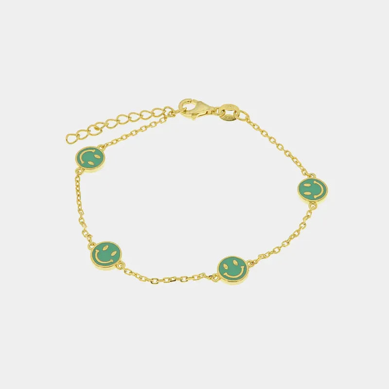 Bracciale in Argento 925 a forma di smile