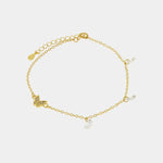 Bracciale in Argento 925 con farfalla e punti luce pendenti