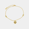 Bracciale in Argento 925 con cuore centrale e punti luce