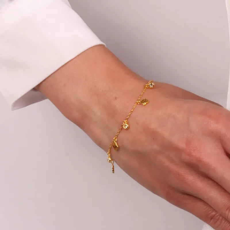 Bracciale in Argento 925 con pianeti e punti luce
