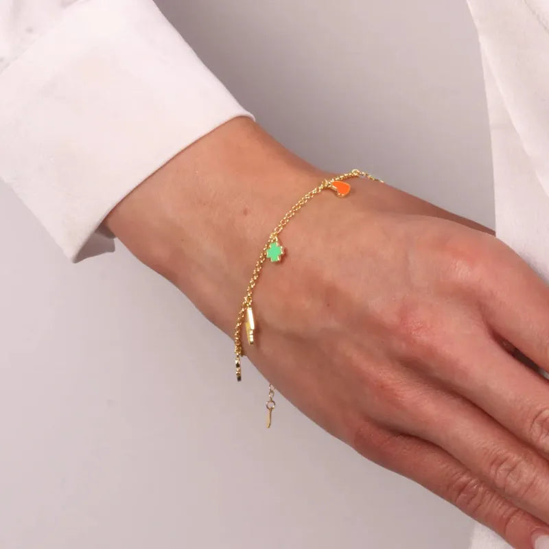 Bracciale in Argento 925 con simboli pendenti