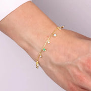 Bracciale in Argento 925 con stelle e punti luce