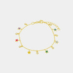 Bracciale in Argento 925 con stelle e punti luce