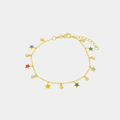 Bracciale in Argento 925 con stelle e punti luce