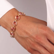 Bracciale in Argento 925 con cristalli rosa