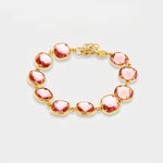 Bracciale in Argento 925 con cristalli rosa - BYSIMON gioielli