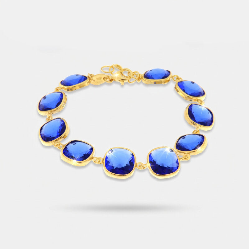 Bracciale in Argento 925 con cristalli blu - BYSIMON gioielli