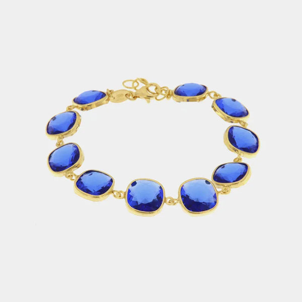 Bracciale in Argento 925 con cristalli blu - BYSIMON gioielli