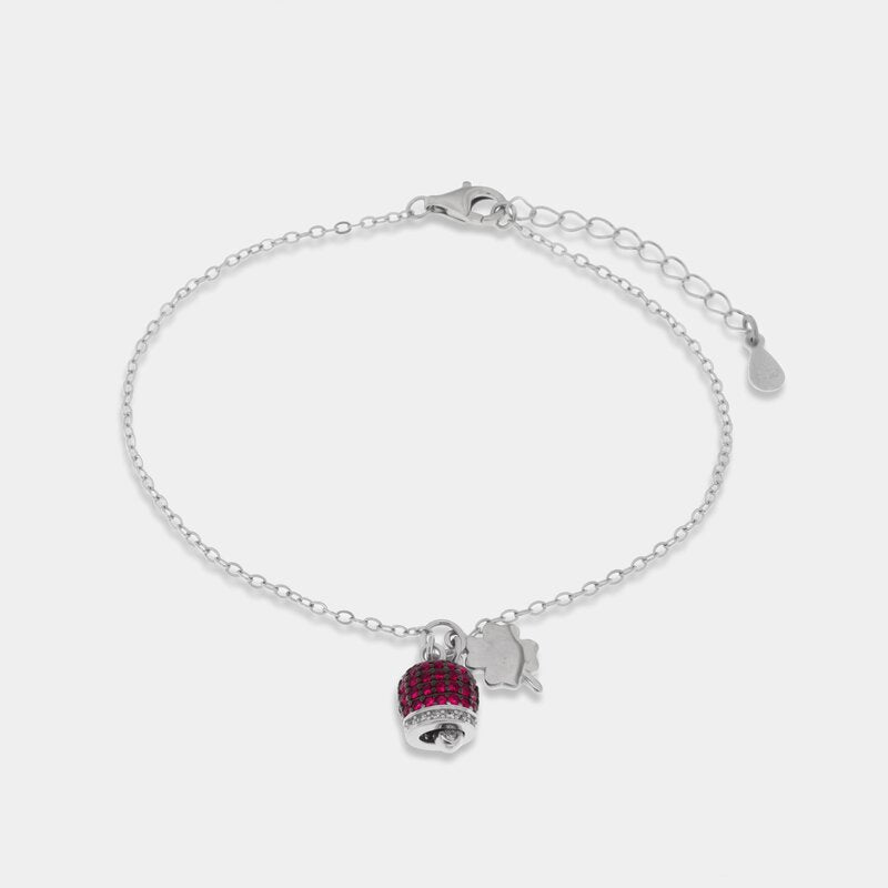 Bracciale in argento 925 campanella portafortuna | regalo di laurea argento | BYSIMON