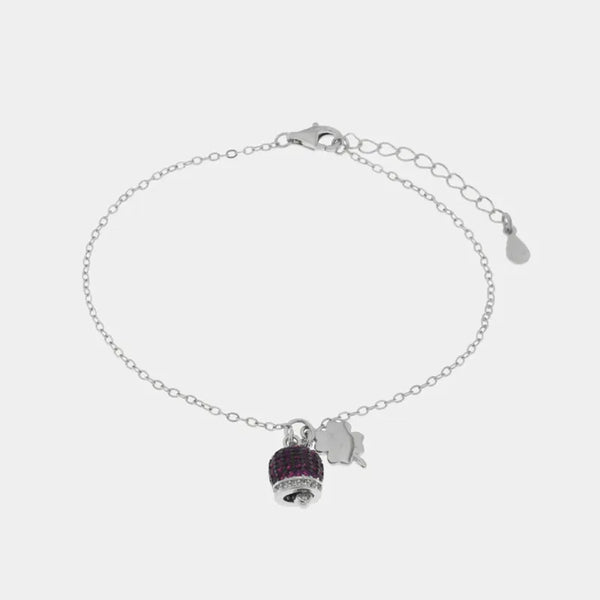 Bracciale in argento 925 campanella portafortuna | regalo di laurea argento | BYSIMON