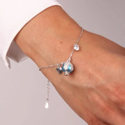 Bracciale in Argento 925 con pumo e pendente cuore
