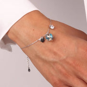Bracciale in Argento 925 con pumo e pendente cuore