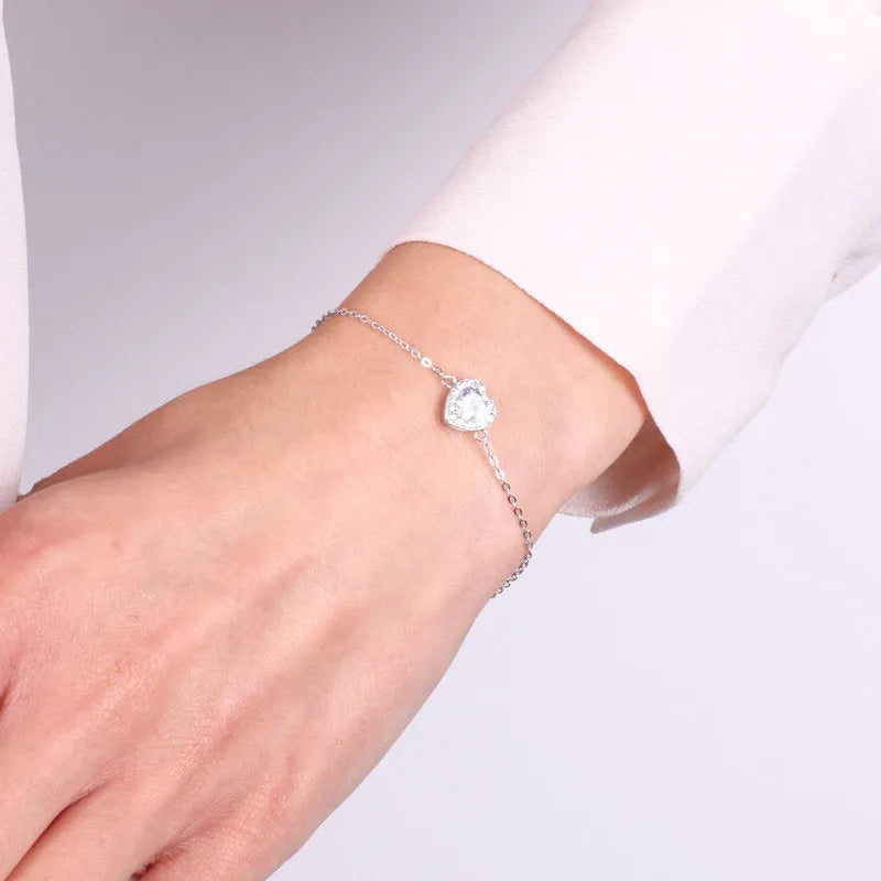 Bracciale in Argento 925 con cuore