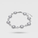 Bracciale in Argento 925 con punti luce trasparenti - BYSIMON gioielli