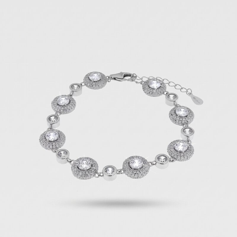 Bracciale in Argento 925 con punti luce trasparenti - BYSIMON gioielli
