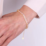 Bracciale in Argento 925 con punti luce rosso rubino - BYSIMON gioielli
