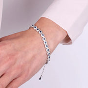 Bracciale in Argento 925 con punti luce blu e trasparenti