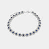 Bracciale in Argento 925 con punti luce blu e trasparenti