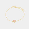 Bracciale in Argento 925 con cuore rosa