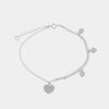 Bracciale in Argento 925 con cuori pendenti