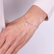 Bracciale in Argento 925 con cuore pendente