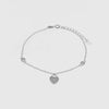 Bracciale in Argento 925 con cuore pendente