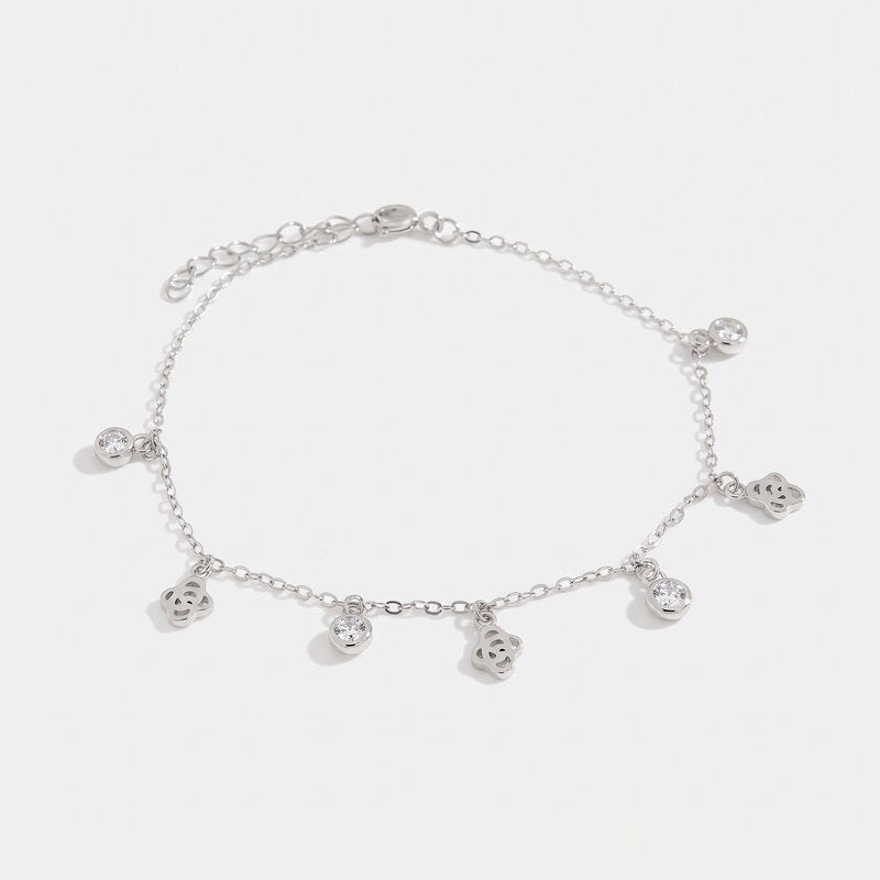 Bracciale in Argento 925 con punti luce pendenti - BYSIMON gioielli