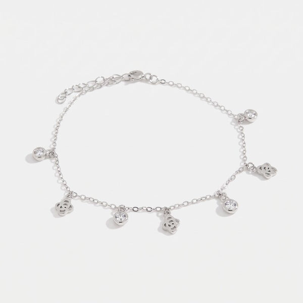 Bracciale in Argento 925 con punti luce pendenti - BYSIMON gioielli
