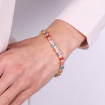 Bracciale in Argento 925 con zirconi colorati - BYSIMON gioielli